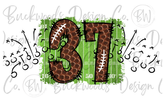 37 Doodle Football Jersey Numbers Football Digital Download PNG