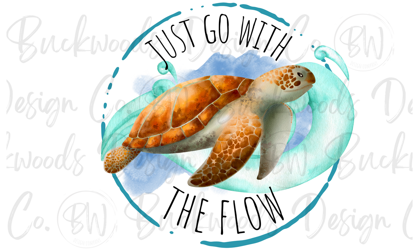 Just Go with the Flow Digital Download PNG