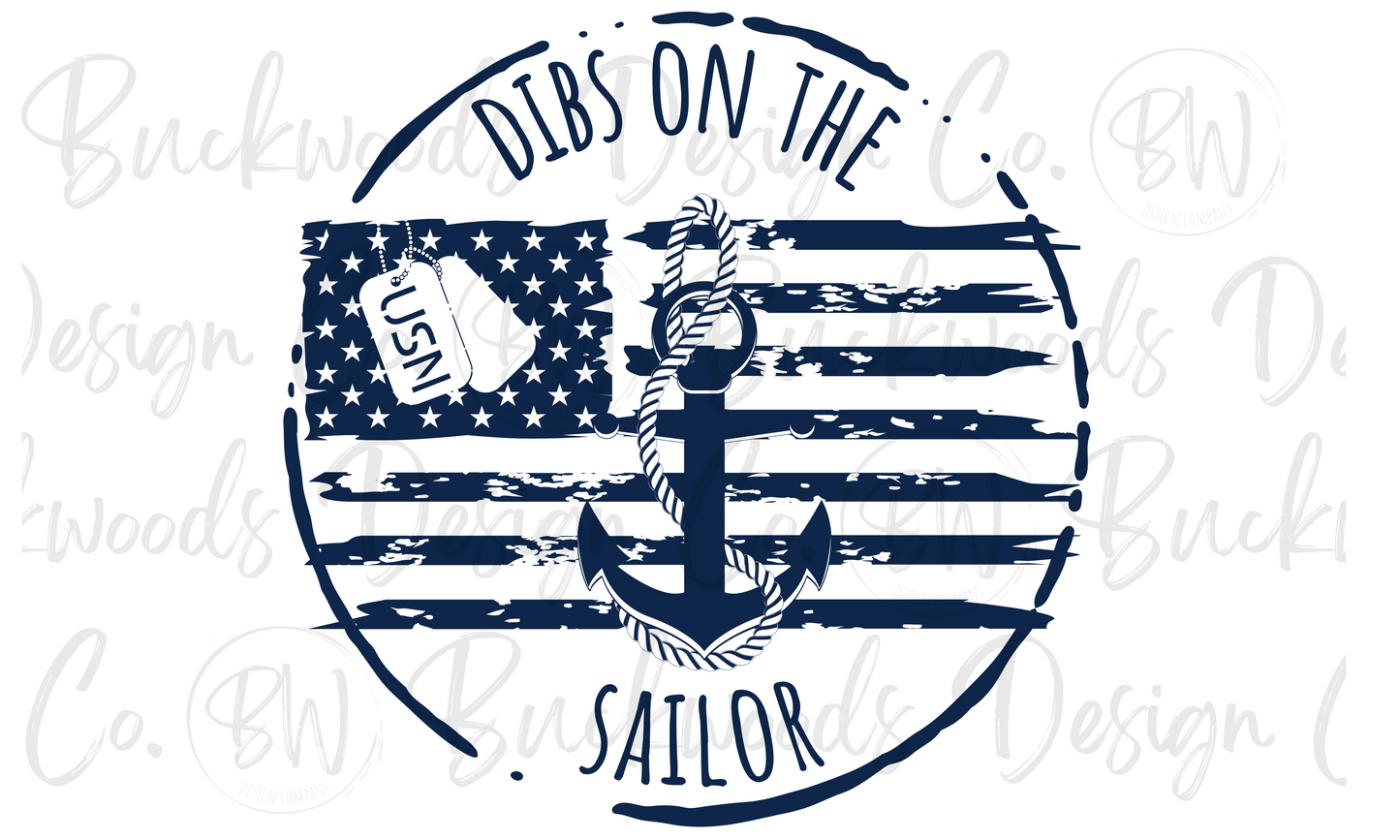 Dibs on the Sailor U.S. Navy Digital Download PNG