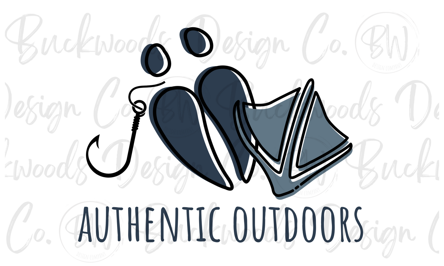 Authentic Outdoors Digital Download PNG