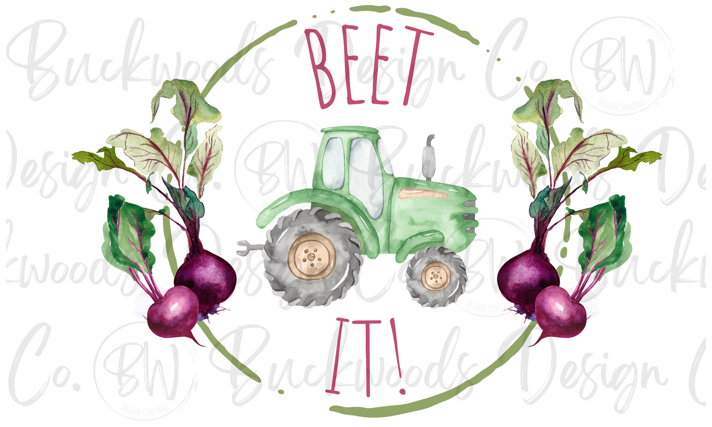 Beet It Tractor Digital Download PNG