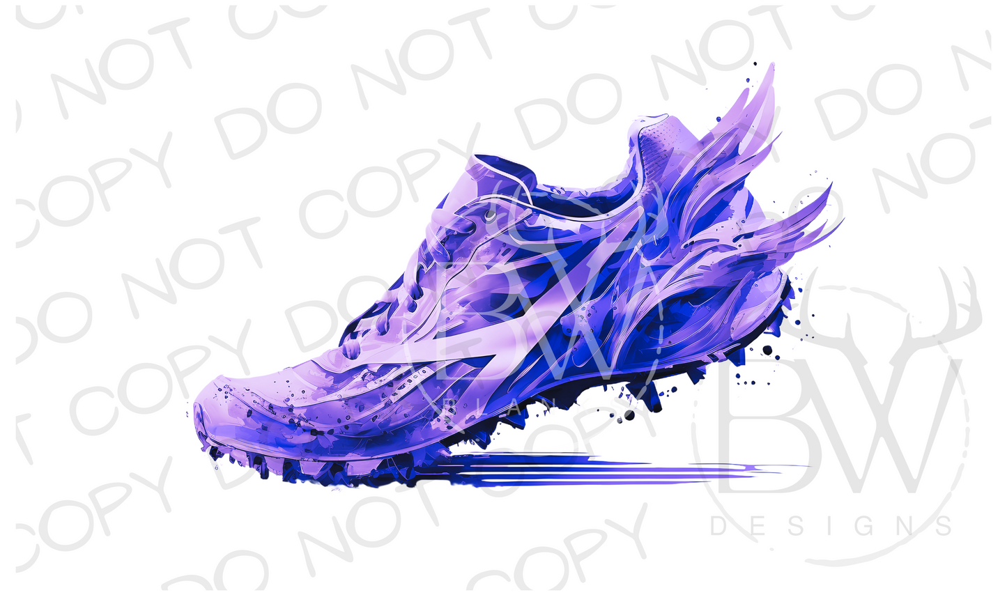 Watercolor Track Cleat Track & Field Digital Download PNG