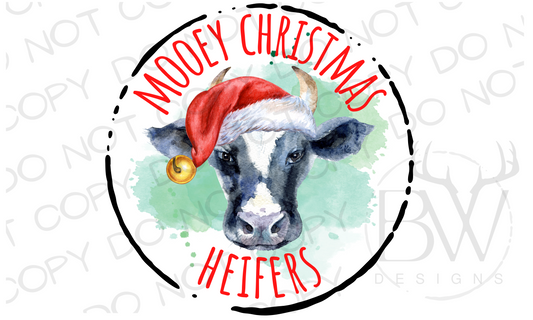 Mooey Christmas Heifers Christmas Cow Digital Download PNG