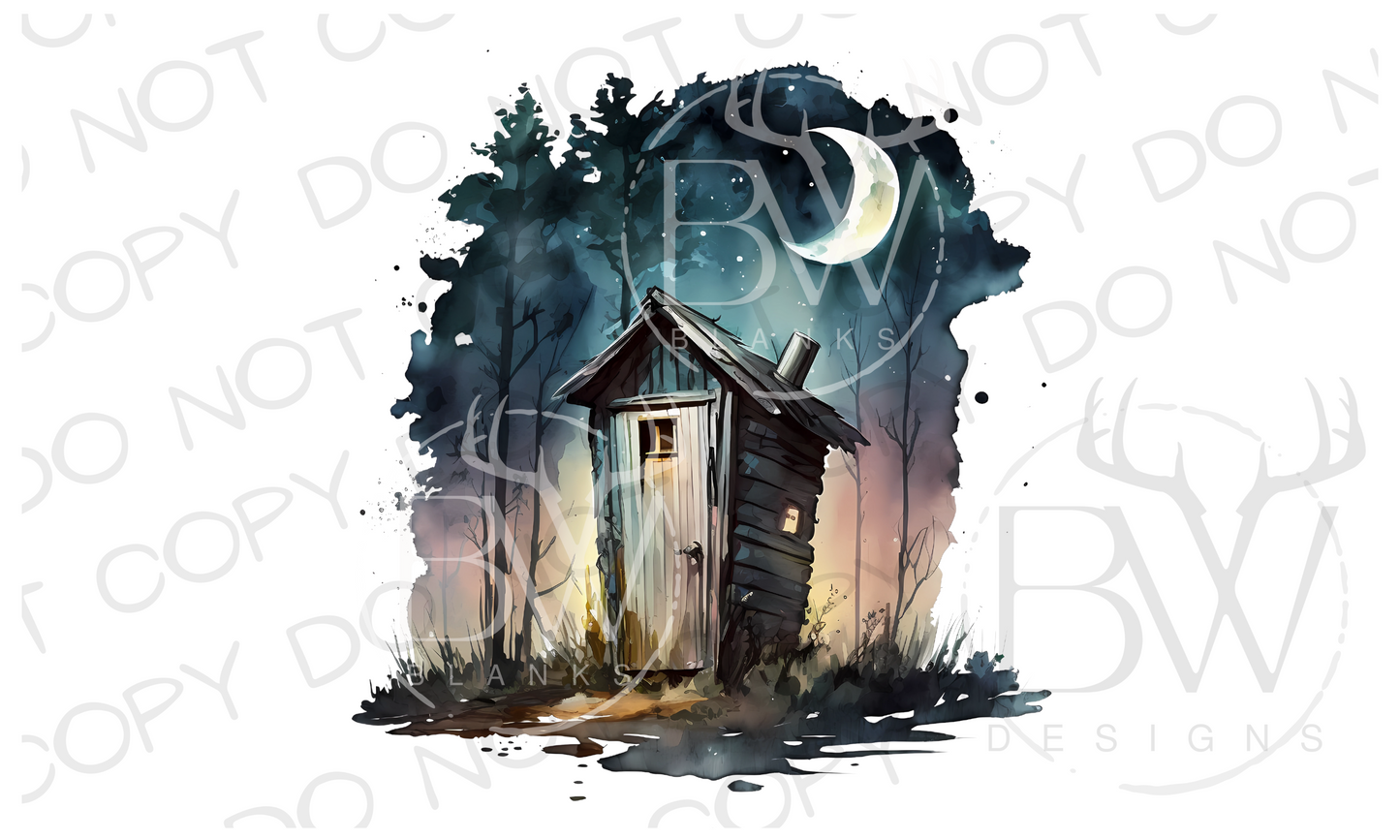 Hillbilly Outhouse Moonshine Digital Download PNG