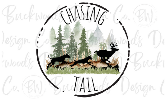 Chasing Tail Deer Hunting Digital Download PNG