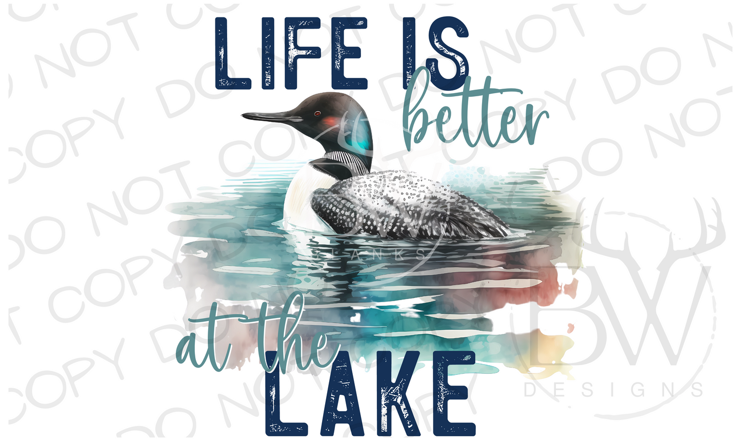 Life is Better at the Lake Digital Download PNG