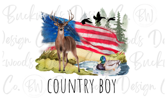 Country Boy Hunting Digital Download PNG