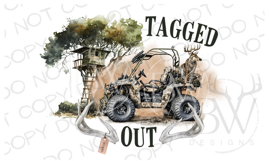 Tagged Out Deer Hunting Digital Download PNG