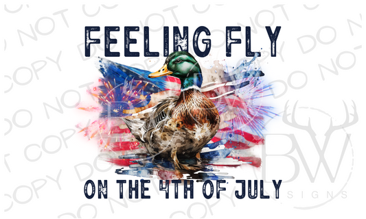 Feeling Fly on the Fourth of July Duck Hunting Digital Download PNG