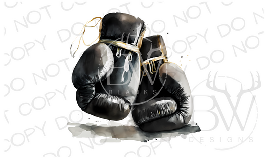 Watercolor Boxing Gloves Boxing Digital Download PNG