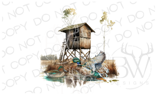 Duck Blind Hunting Digital Download PNG