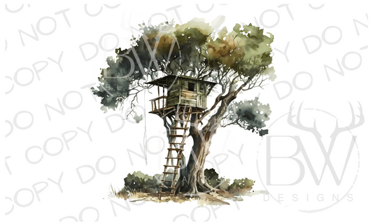 Tree Stand Hunting Digital Download PNG