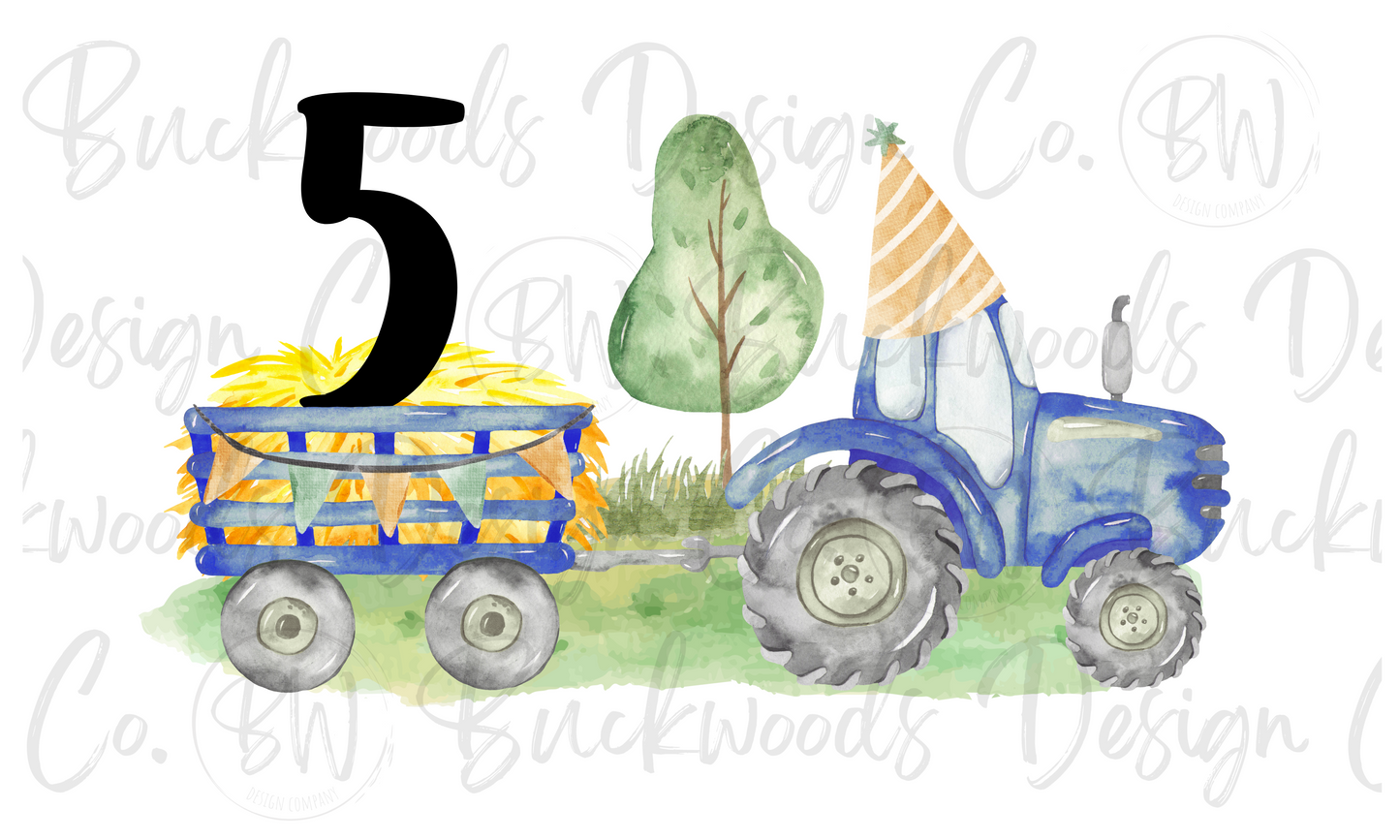 Tractor Birthday Digital Download PNG