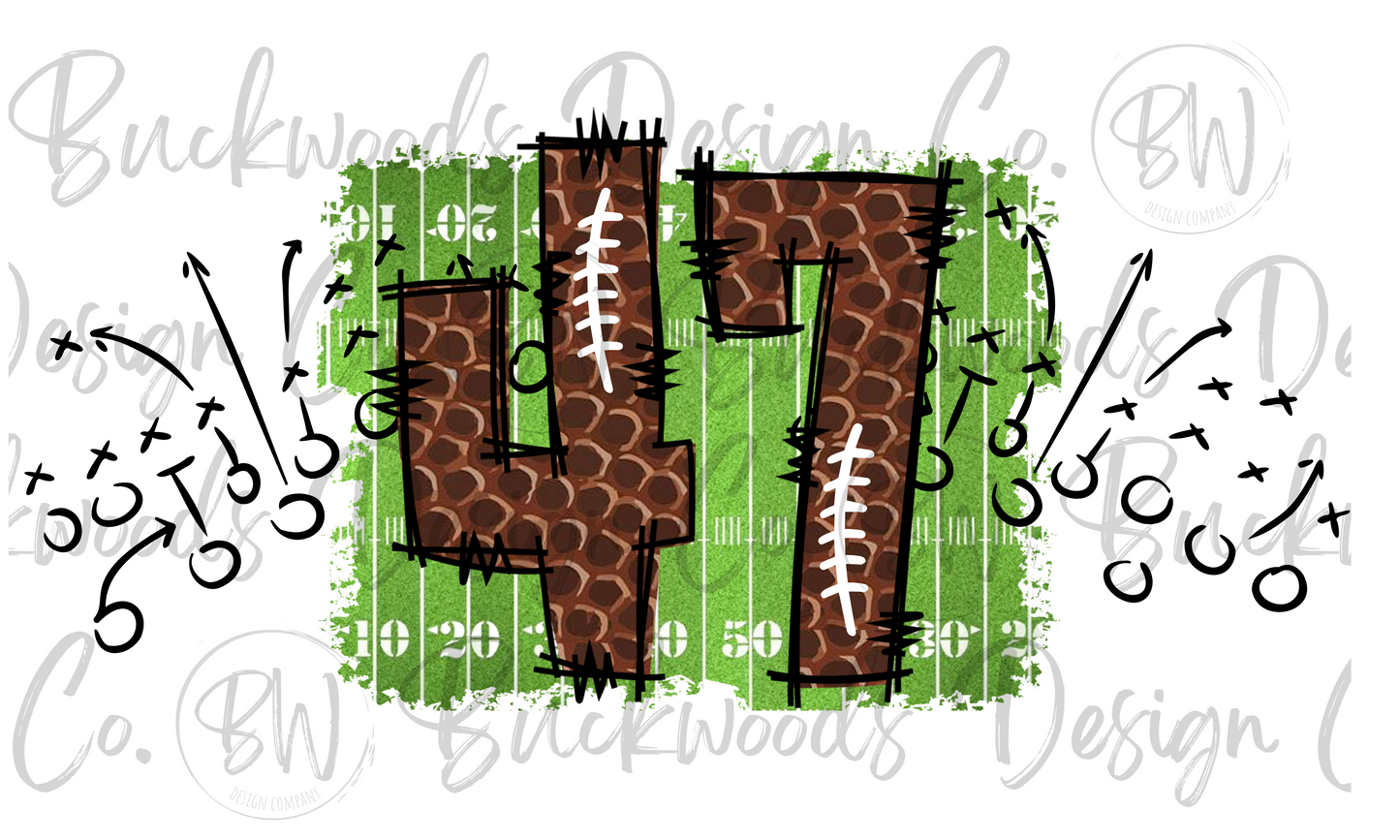 47 Doodle Football Jersey Numbers Football Digital Download PNG