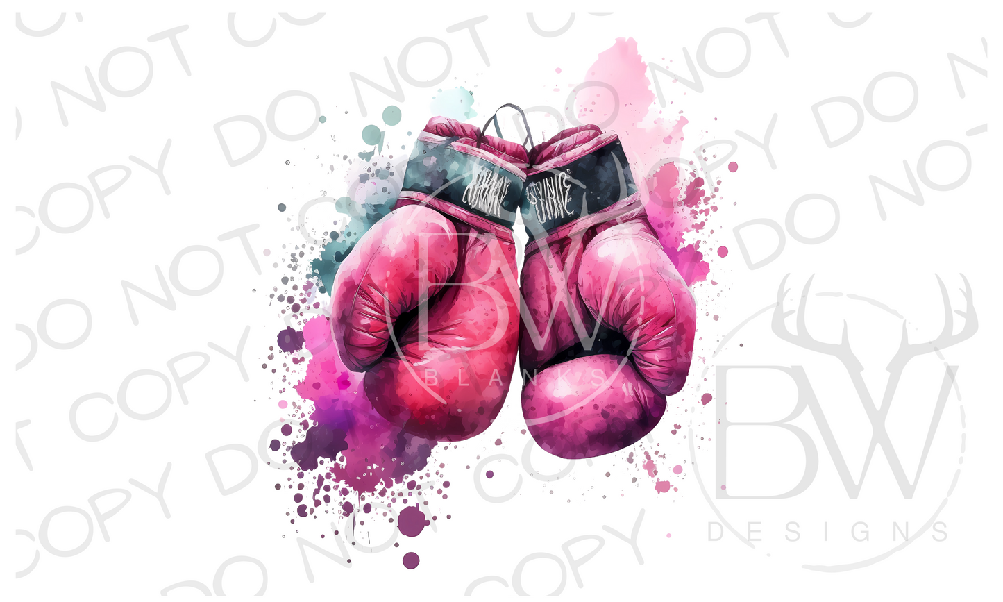 Watercolor Boxing Gloves Boxing Digital Download PNG