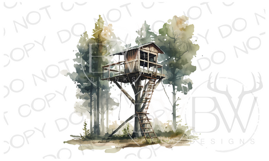 Tree Stand Hunting Digital Download PNG