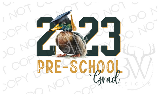 2023 Pre-School Grad Duck Graduation Digital Download PNG