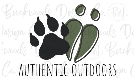 Authentic Outdoors Deer Hunting Digital Download PNG