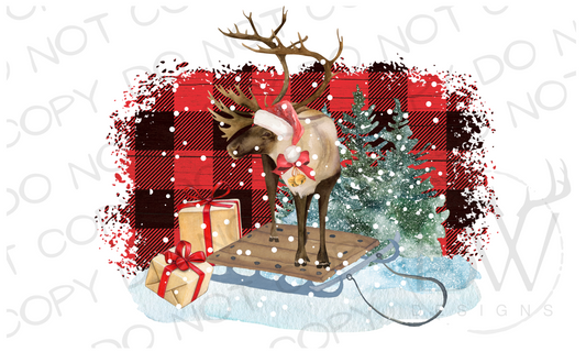 Christmas Reindeer Digital Download PNG