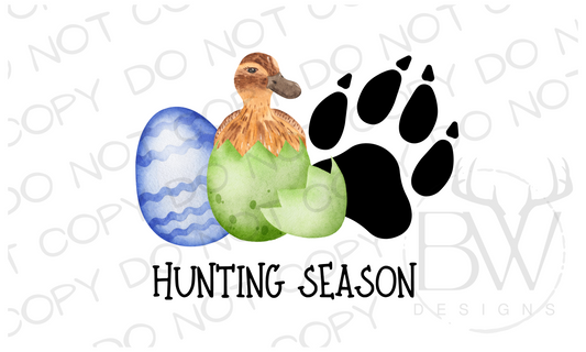 Hunting Season Easter Duck Hunting Digital Download PNG