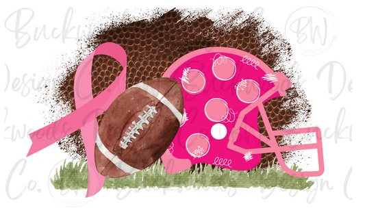Breast Cancer Pink Football Digital Download PNG