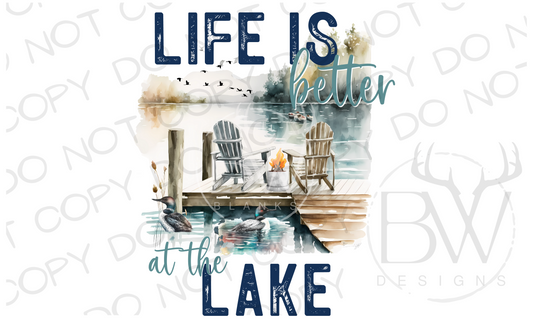 Life is Better at the Lake Digital Download PNG