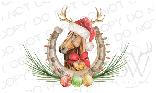 Christmas Horse Digital Download PNG