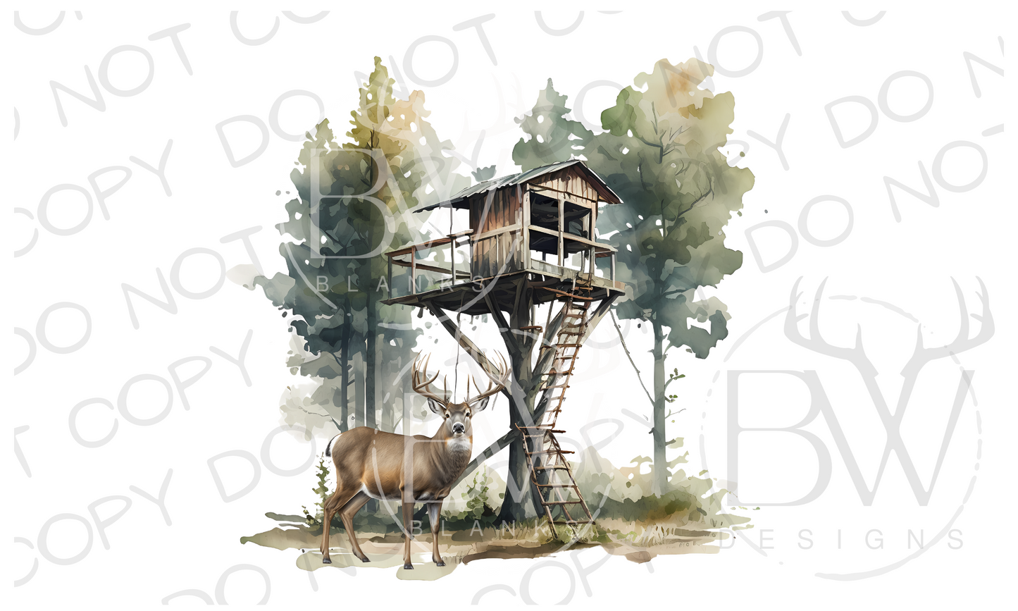Tree Stand Hunting Digital Download PNG