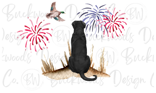 Fourth of July Duck Hunting Digital Download PNG