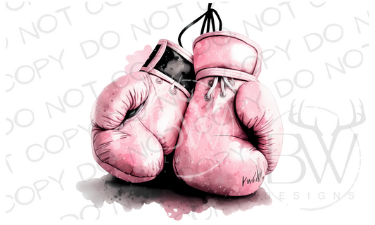 Watercolor Boxing Gloves Boxing Digital Download PNG