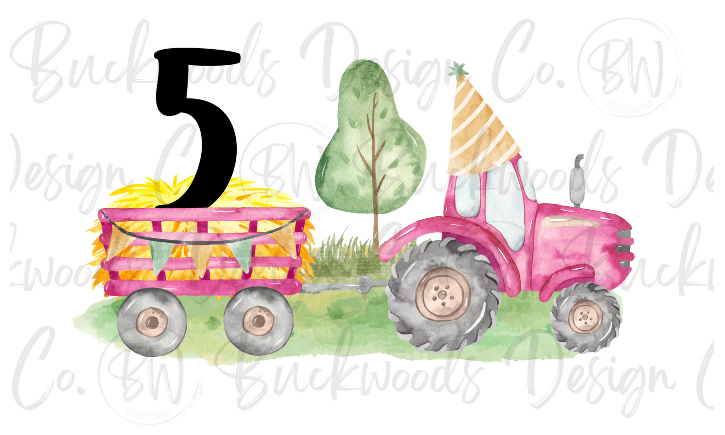 Tractor Birthday Digital Download PNG