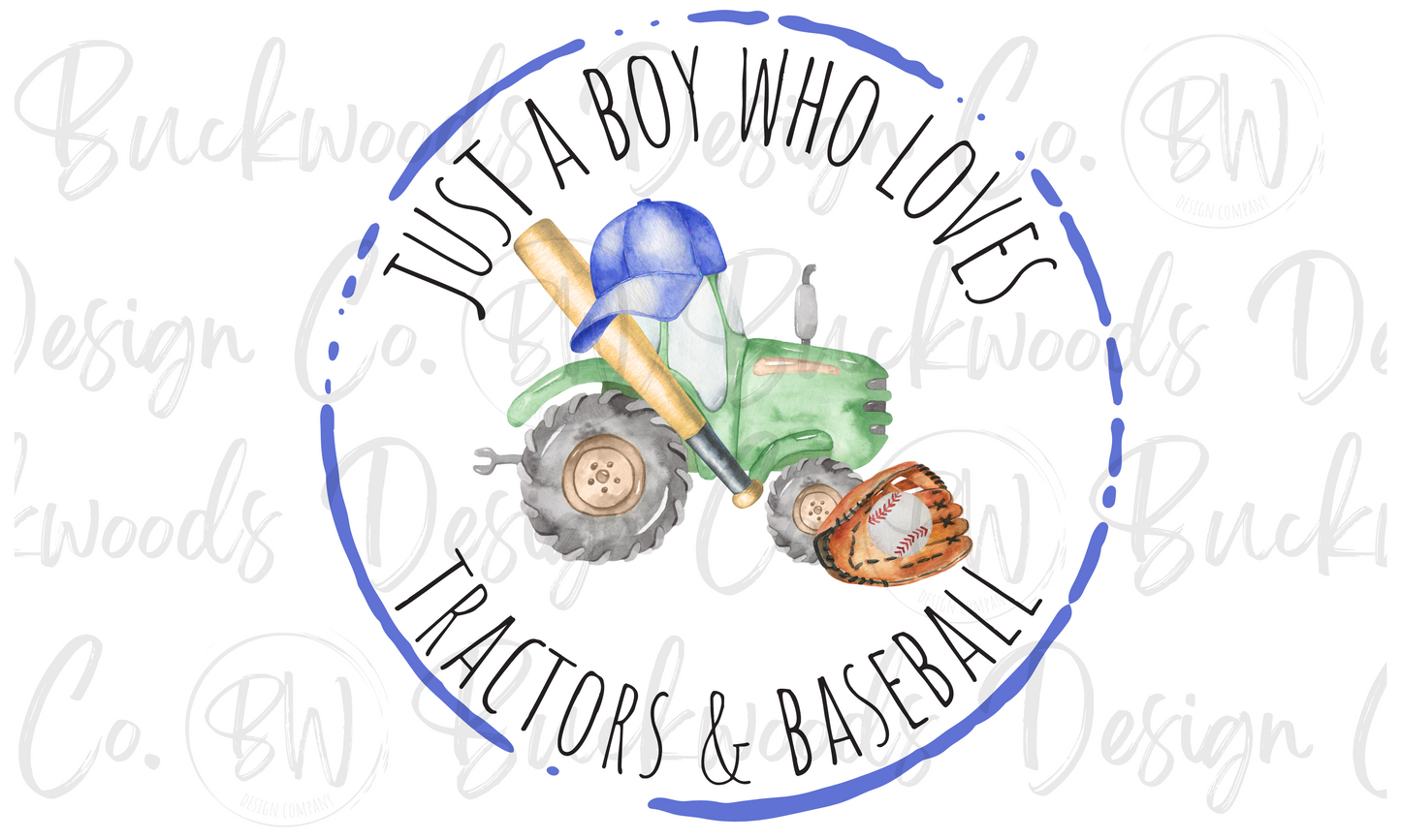 Baseball Tractor Digital Download PNG