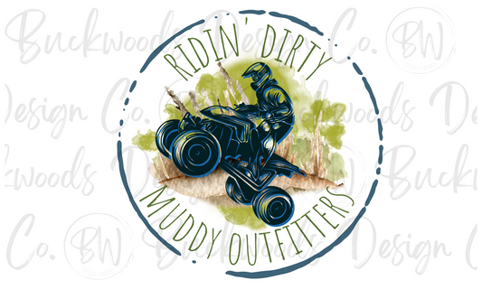 Ridin' Dirty ATV Digital Download PNG