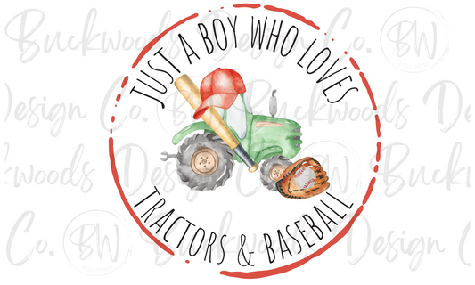 Baseball Tractor Digital Download PNG