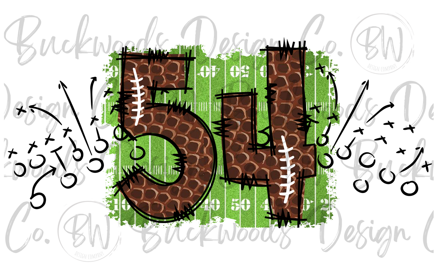 54 Doodle Football Jersey Numbers Football Digital Download PNG