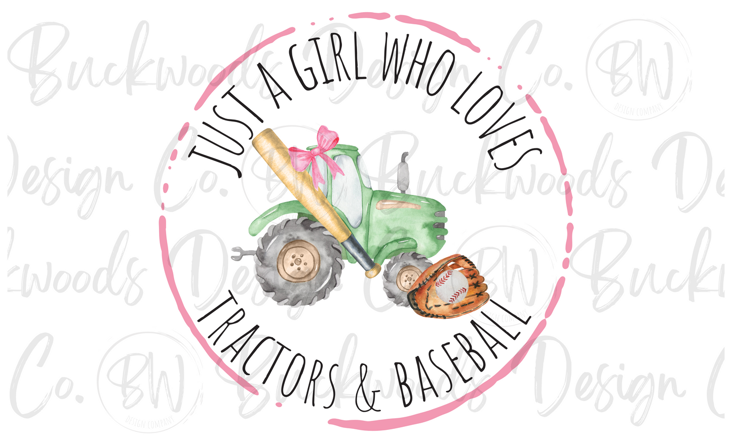 Baseball Tractor Digital Download PNG