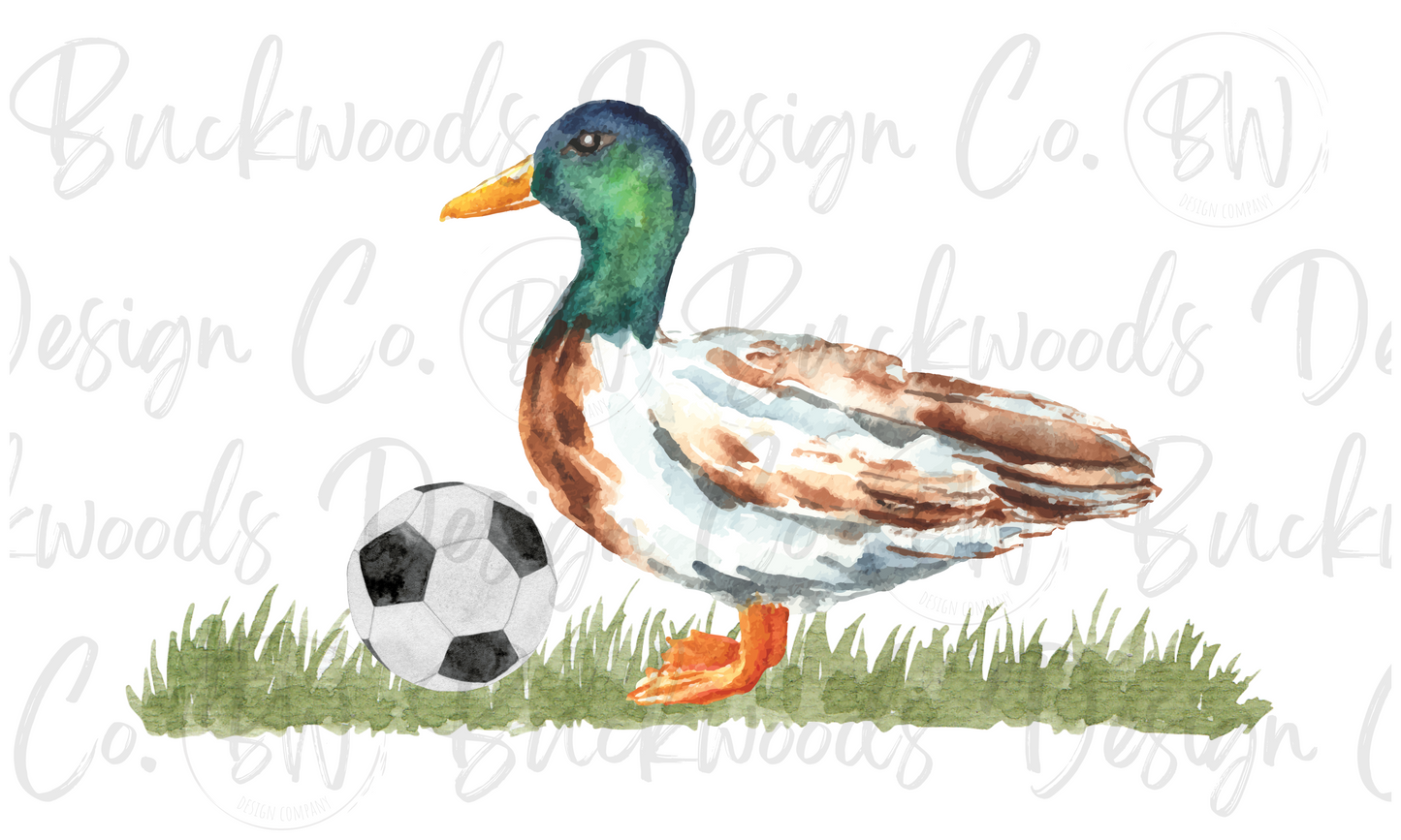 Soccer Mallard Duck Digital Download PNG