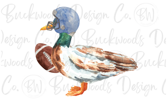 Football Mallard Duck Digital Download PNG