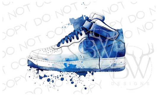 Watercolor Sneaker Shoe Digital Download PNG