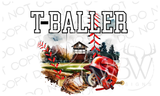 T-Baller Baseball Digital Download PNG