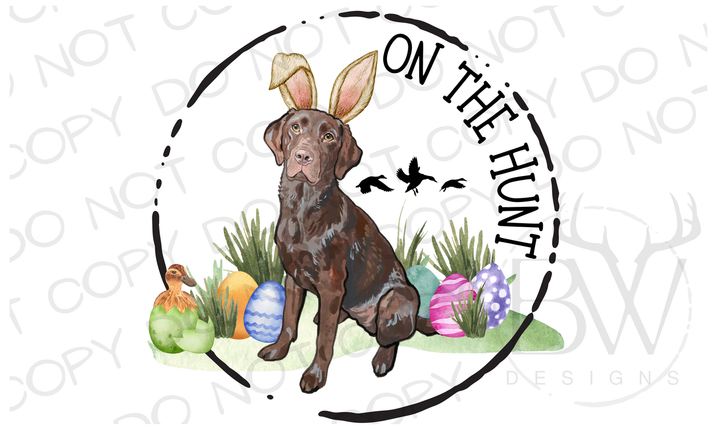 On the Hunt Easter Duck Hunting Digital Download PNG