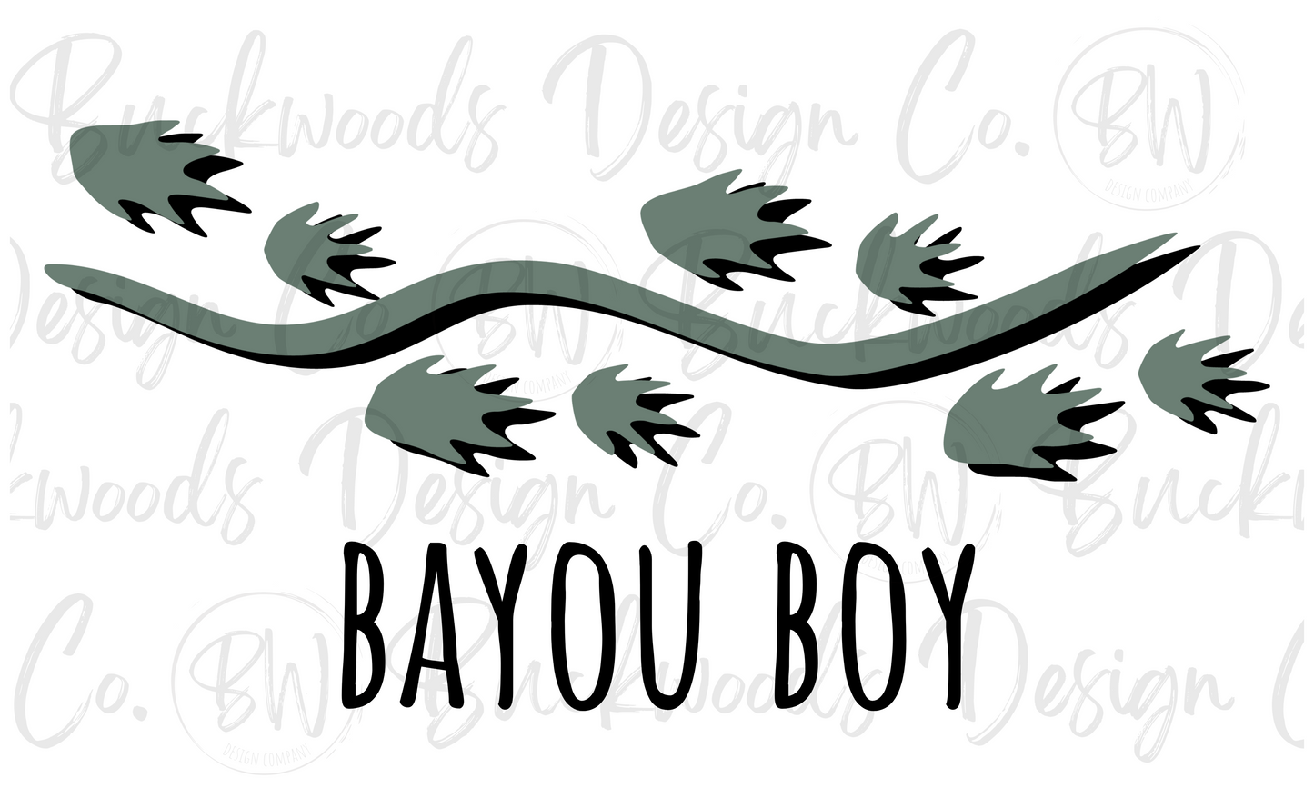 Bayou Boy Gator Slide Digital Download PNG