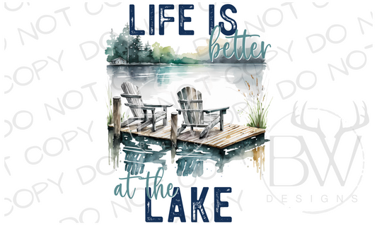 Life is Better at the Lake Digital Download PNG