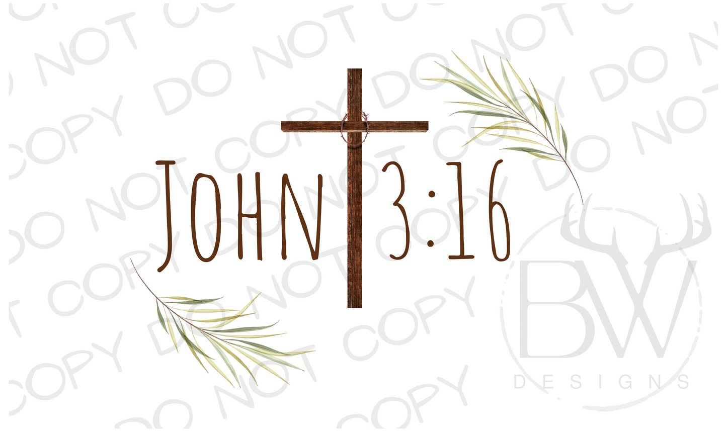 John 3:16 Bible Digital Download PNG