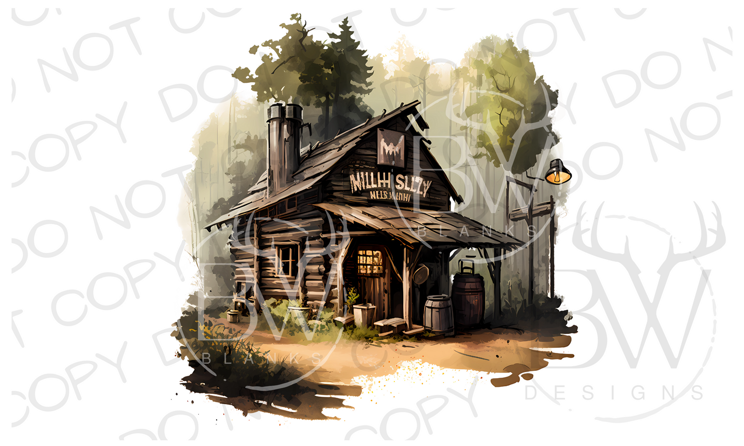 Hillbilly Shack Moonshine Digital Download PNG