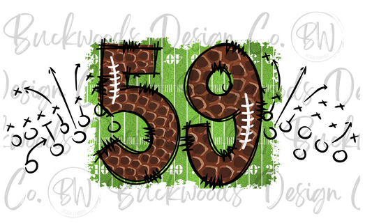 59 Doodle Football Jersey Numbers Football Digital Download PNG