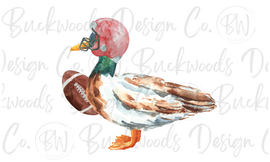 Football Mallard Duck Digital Download PNG