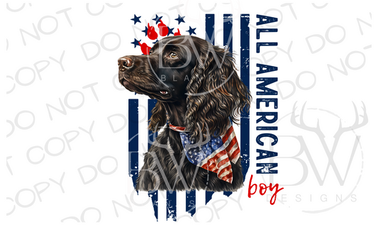 All American Boy Boykin Spaniel Hunting Dog Digital Download PNG