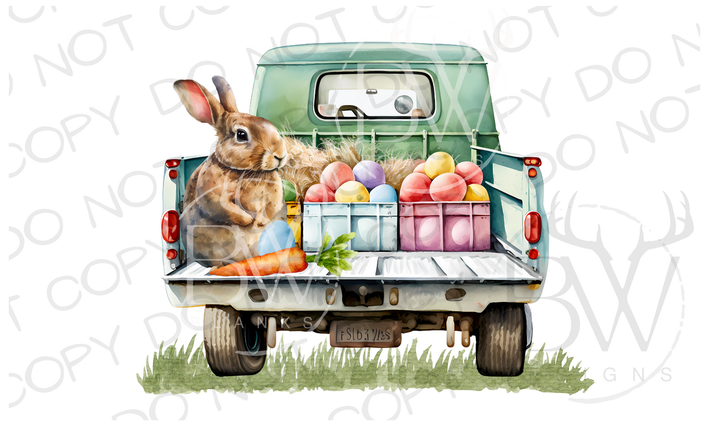 Easter Truck Easter Digital Download PNG