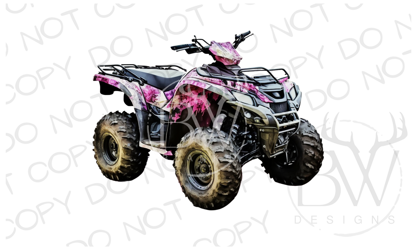 Pink Camo 4-Wheeler Digital Download PNG